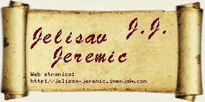 Jelisav Jeremić vizit kartica